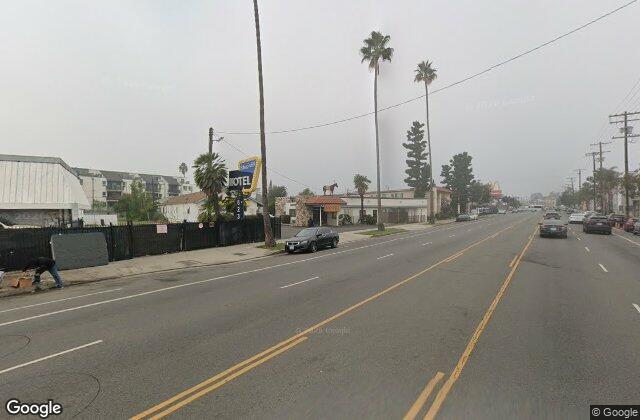 Lankershim Blvd frontage looking north toward the subject